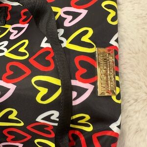 Moschino Black Bag with Colorful Heart Pattern